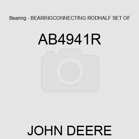 Bearing - BEARING,CONNECTING ROD,HALF SET OF AB4941R