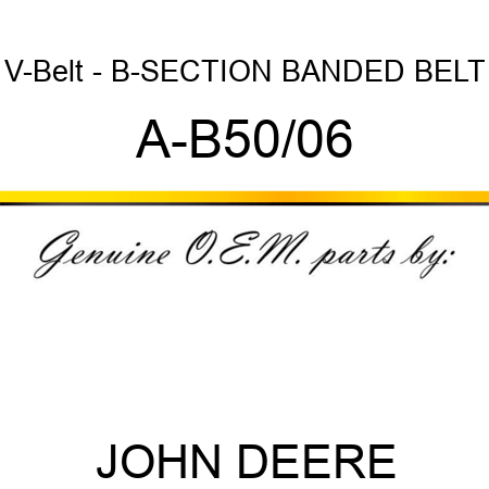 V-Belt - B-SECTION BANDED BELT A-B50/06
