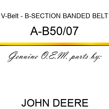 V-Belt - B-SECTION BANDED BELT A-B50/07