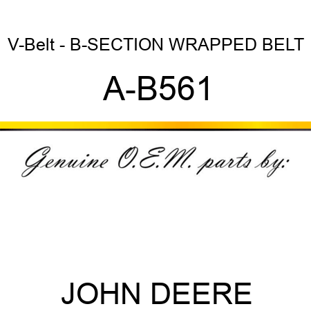V-Belt - B-SECTION WRAPPED BELT A-B561