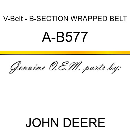 V-Belt - B-SECTION WRAPPED BELT A-B577