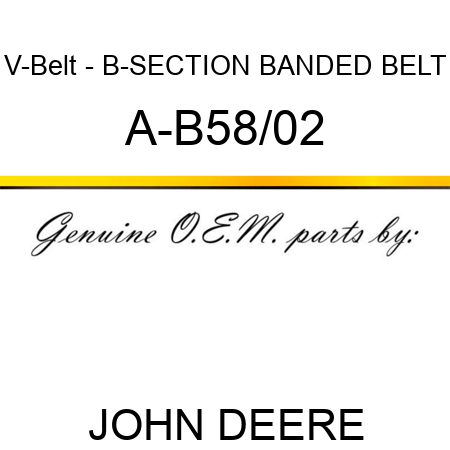 V-Belt - B-SECTION BANDED BELT A-B58/02