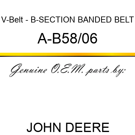 V-Belt - B-SECTION BANDED BELT A-B58/06
