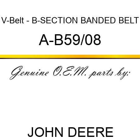 V-Belt - B-SECTION BANDED BELT A-B59/08