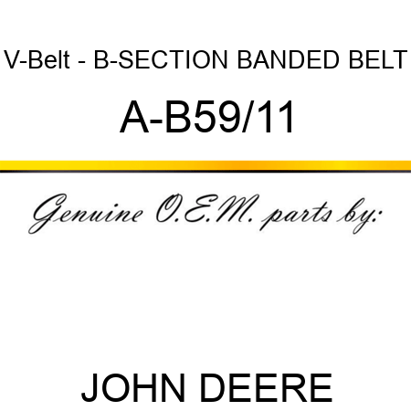 V-Belt - B-SECTION BANDED BELT A-B59/11