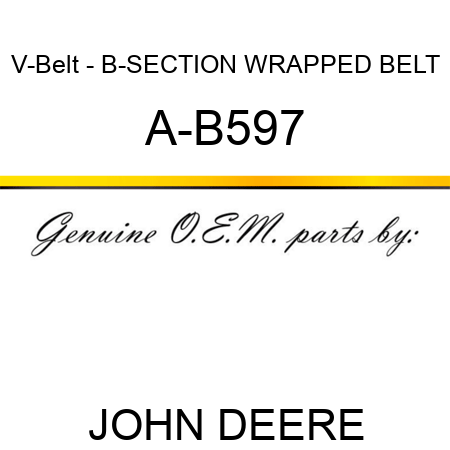 V-Belt - B-SECTION WRAPPED BELT A-B597