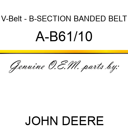 V-Belt - B-SECTION BANDED BELT A-B61/10