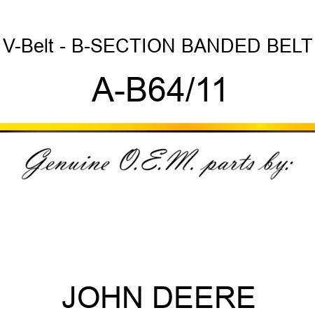 V-Belt - B-SECTION BANDED BELT A-B64/11