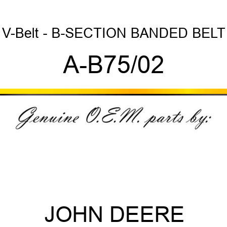 V-Belt - B-SECTION BANDED BELT A-B75/02