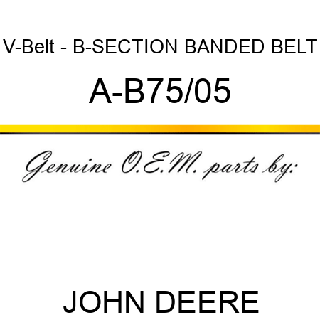 V-Belt - B-SECTION BANDED BELT A-B75/05