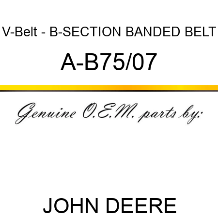 V-Belt - B-SECTION BANDED BELT A-B75/07