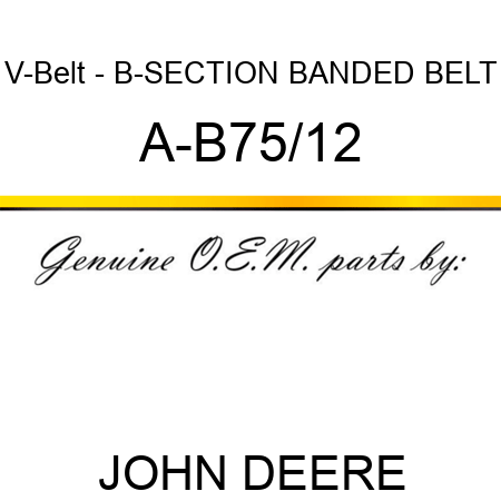 V-Belt - B-SECTION BANDED BELT A-B75/12