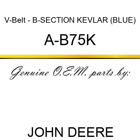 V-Belt - B-SECTION KEVLAR (BLUE) A-B75K