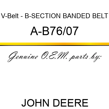 V-Belt - B-SECTION BANDED BELT A-B76/07