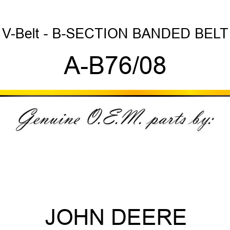 V-Belt - B-SECTION BANDED BELT A-B76/08