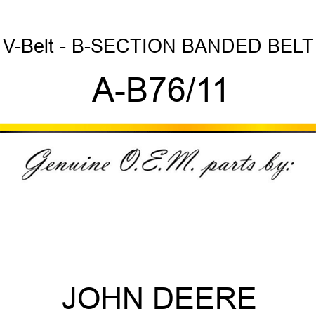 V-Belt - B-SECTION BANDED BELT A-B76/11