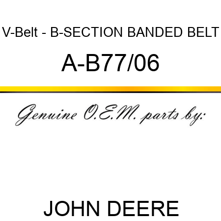 V-Belt - B-SECTION BANDED BELT A-B77/06