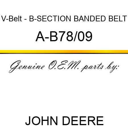 V-Belt - B-SECTION BANDED BELT A-B78/09