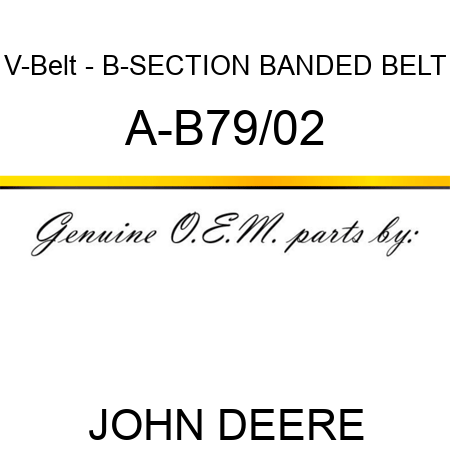 V-Belt - B-SECTION BANDED BELT A-B79/02