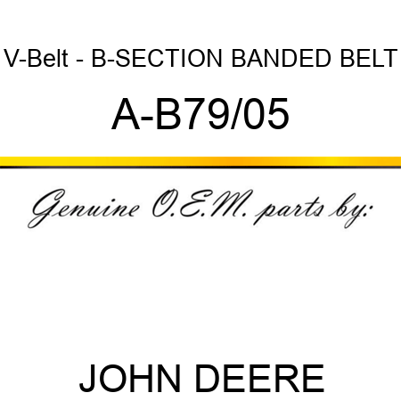 V-Belt - B-SECTION BANDED BELT A-B79/05