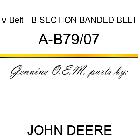 V-Belt - B-SECTION BANDED BELT A-B79/07