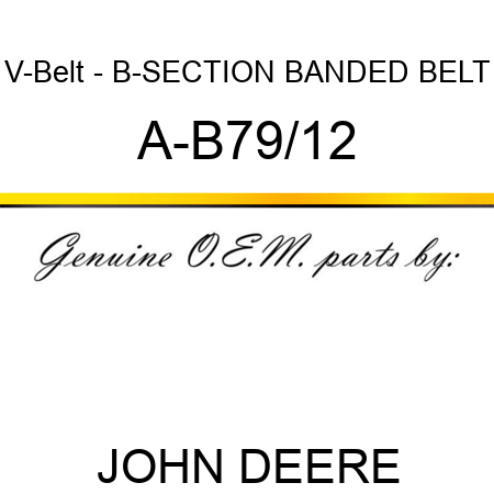 V-Belt - B-SECTION BANDED BELT A-B79/12