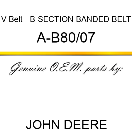 V-Belt - B-SECTION BANDED BELT A-B80/07