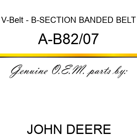 V-Belt - B-SECTION BANDED BELT A-B82/07
