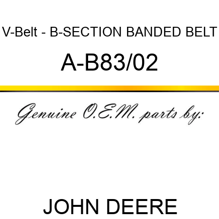 V-Belt - B-SECTION BANDED BELT A-B83/02