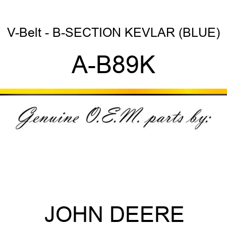 V-Belt - B-SECTION KEVLAR (BLUE) A-B89K