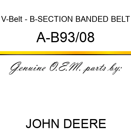 V-Belt - B-SECTION BANDED BELT A-B93/08