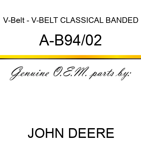 V-Belt - V-BELT CLASSICAL BANDED A-B94/02