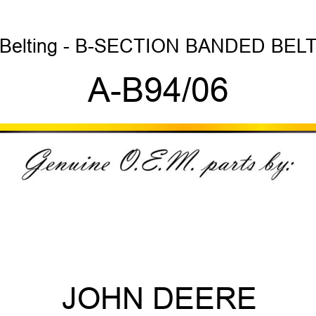 Belting - B-SECTION BANDED BELT A-B94/06