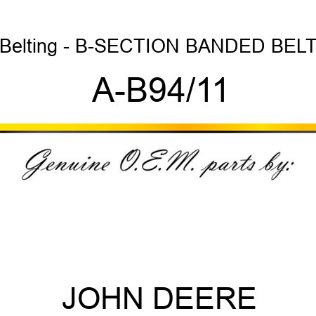 Belting - B-SECTION BANDED BELT A-B94/11
