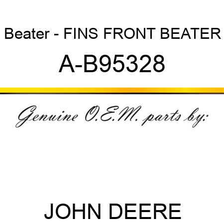 Beater - FINS, FRONT BEATER A-B95328