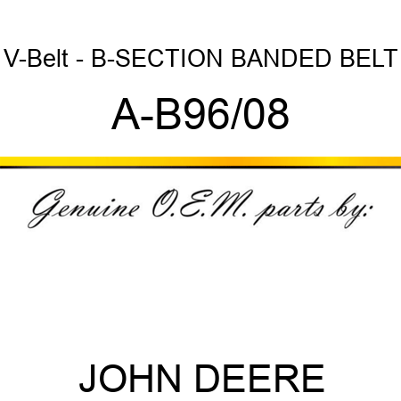 V-Belt - B-SECTION BANDED BELT A-B96/08