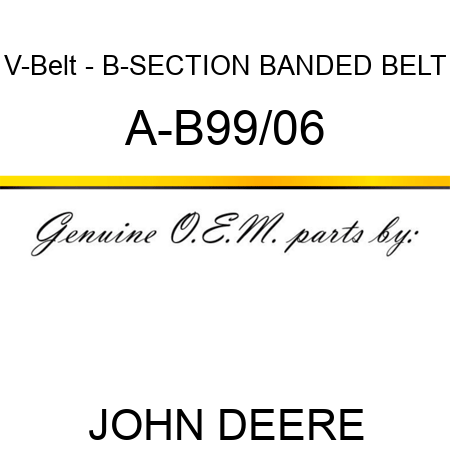 V-Belt - B-SECTION BANDED BELT A-B99/06