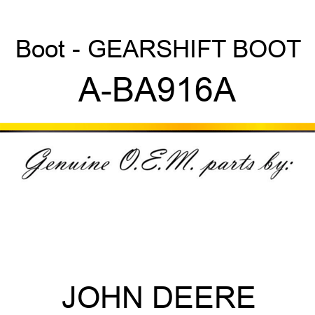 Boot - GEARSHIFT BOOT A-BA916A