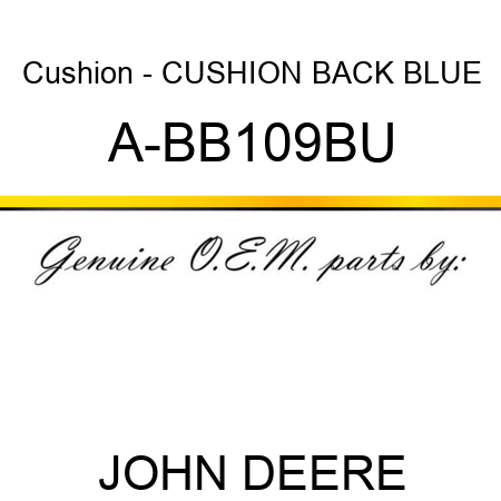 Cushion - CUSHION, BACK BLUE A-BB109BU