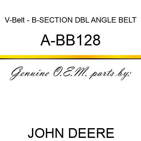 V-Belt - B-SECTION DBL ANGLE BELT A-BB128