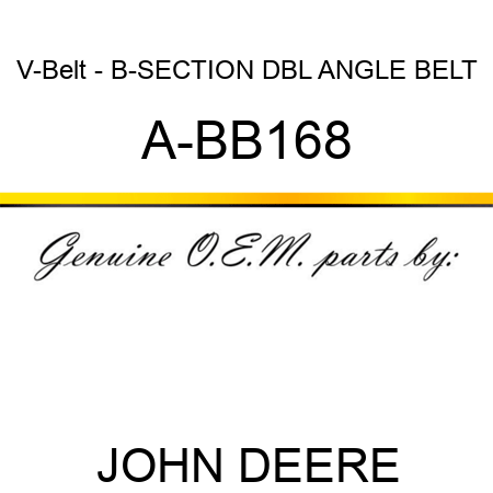 V-Belt - B-SECTION DBL ANGLE BELT A-BB168