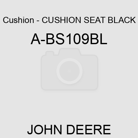 Cushion - CUSHION, SEAT BLACK A-BS109BL