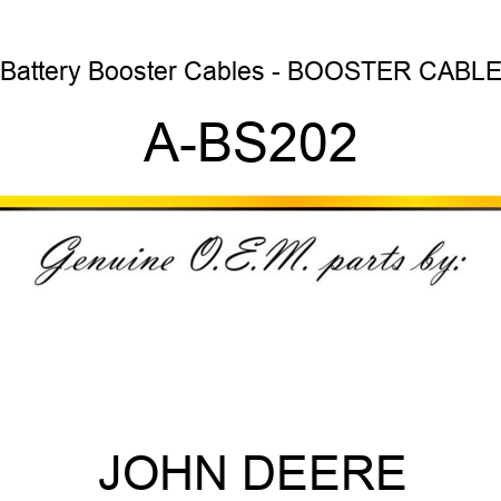 Battery Booster Cables - BOOSTER CABLE A-BS202