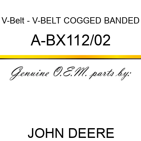 V-Belt - V-BELT, COGGED BANDED A-BX112/02