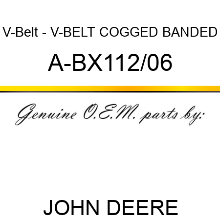 V-Belt - V-BELT, COGGED BANDED A-BX112/06