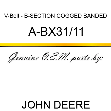V-Belt - B-SECTION COGGED BANDED A-BX31/11
