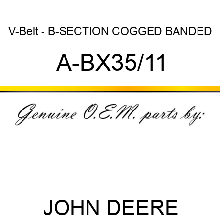 V-Belt - B-SECTION COGGED BANDED A-BX35/11