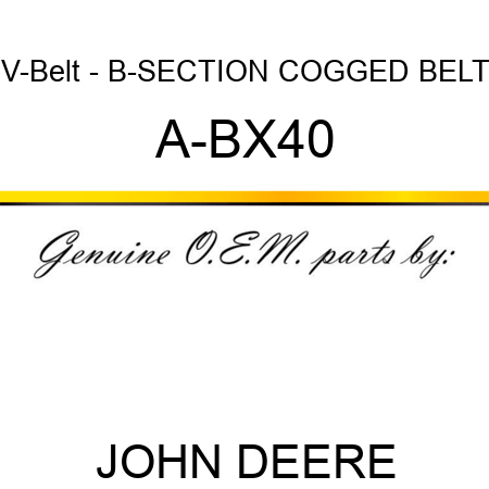 V-Belt - B-SECTION COGGED BELT A-BX40