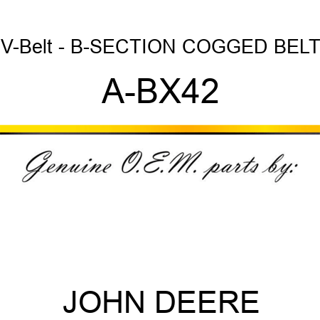 V-Belt - B-SECTION COGGED BELT A-BX42
