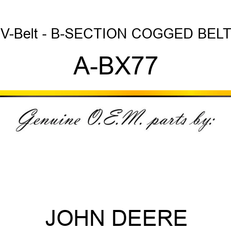 V-Belt - B-SECTION COGGED BELT A-BX77